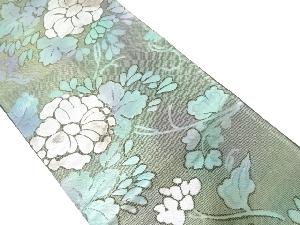 枝花模様織出し袋帯